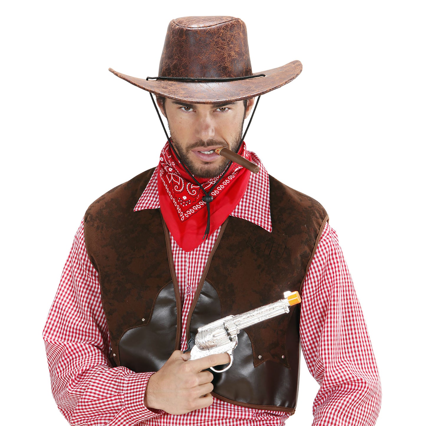 "COWBOYHUT" Kunstleder – Detailansicht