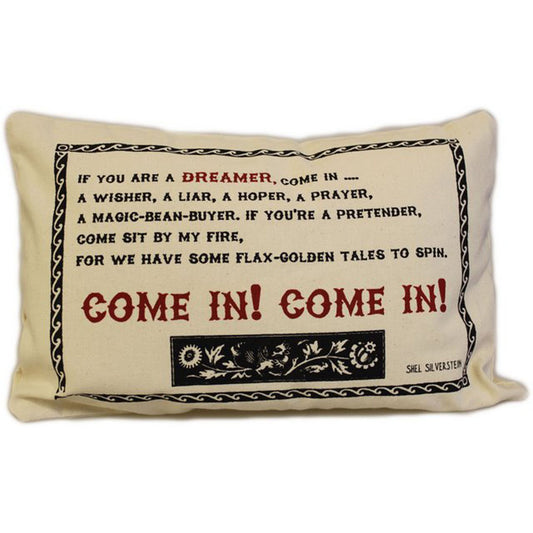 CUSCINI LETTERARI Copricuscino in Juta lavata / Cotton pillow case COME IN! - Size 38x25cm SLEEP-C-08 Accessoires