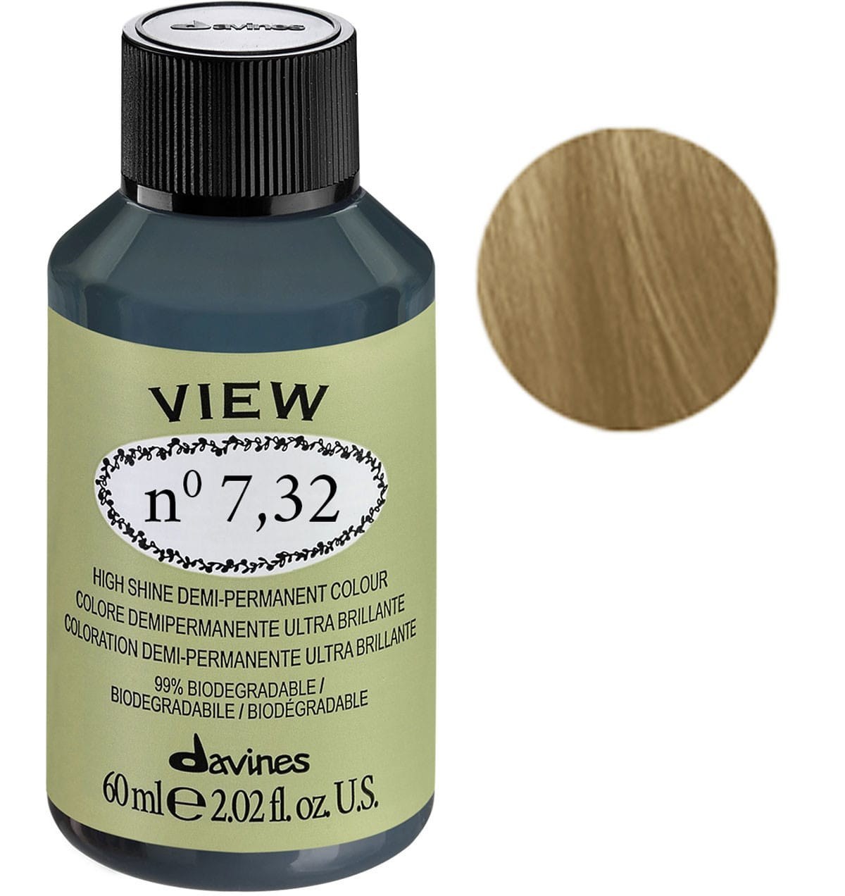 Davines Davines, View, Demi-permanente Haarfarbe, 7.32 , 60 ml Regular