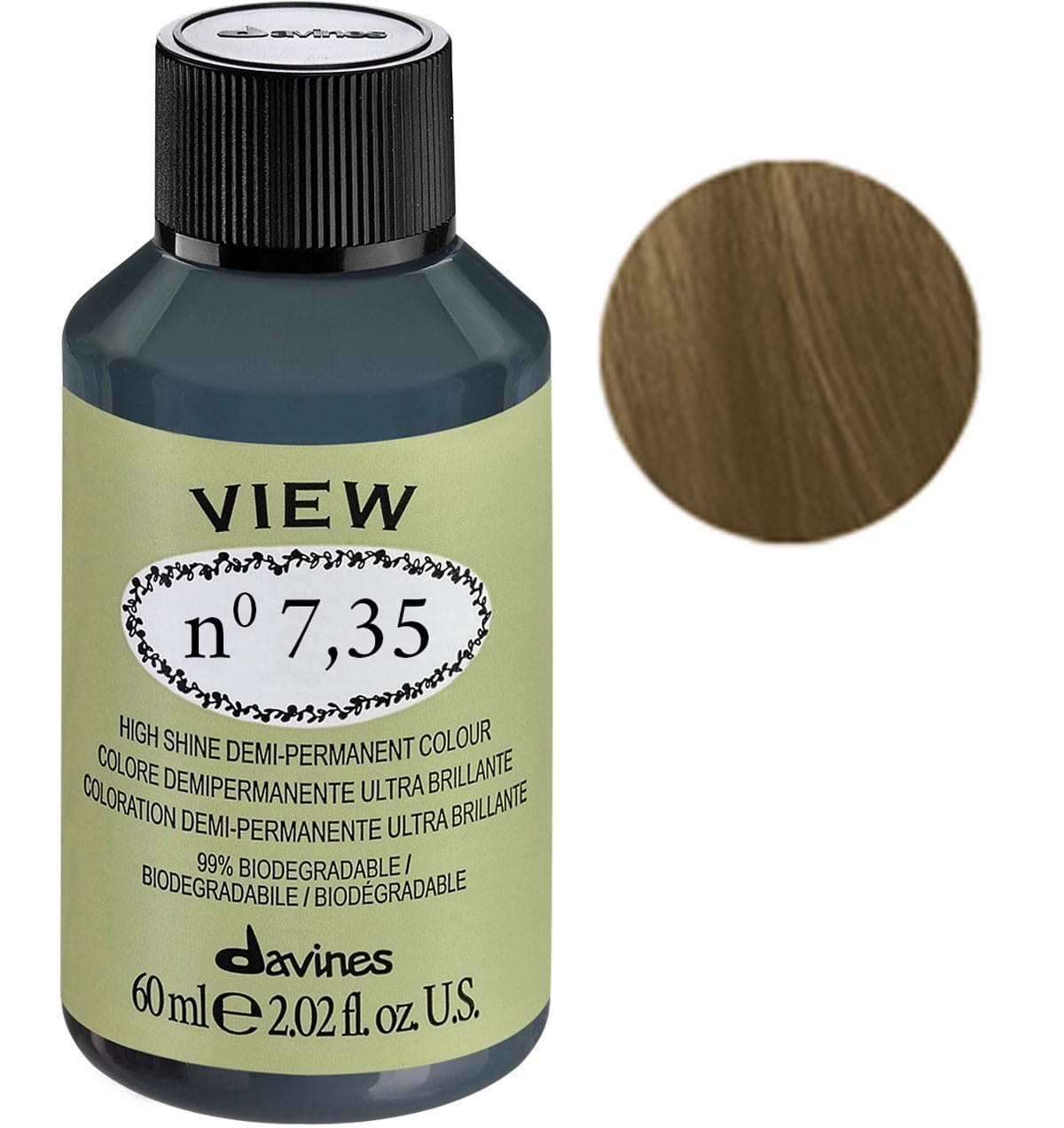 Davines, View, Demi-permanente Haarfarbe, 7.35 , 60 ml