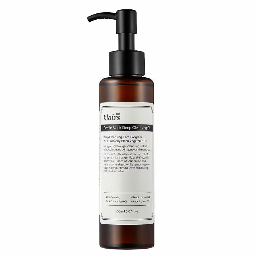 Dear Klairs, Gentle Black, Feuchtigkeitsspendend, Reinigungsöl, Für das Gesicht, 150 ml