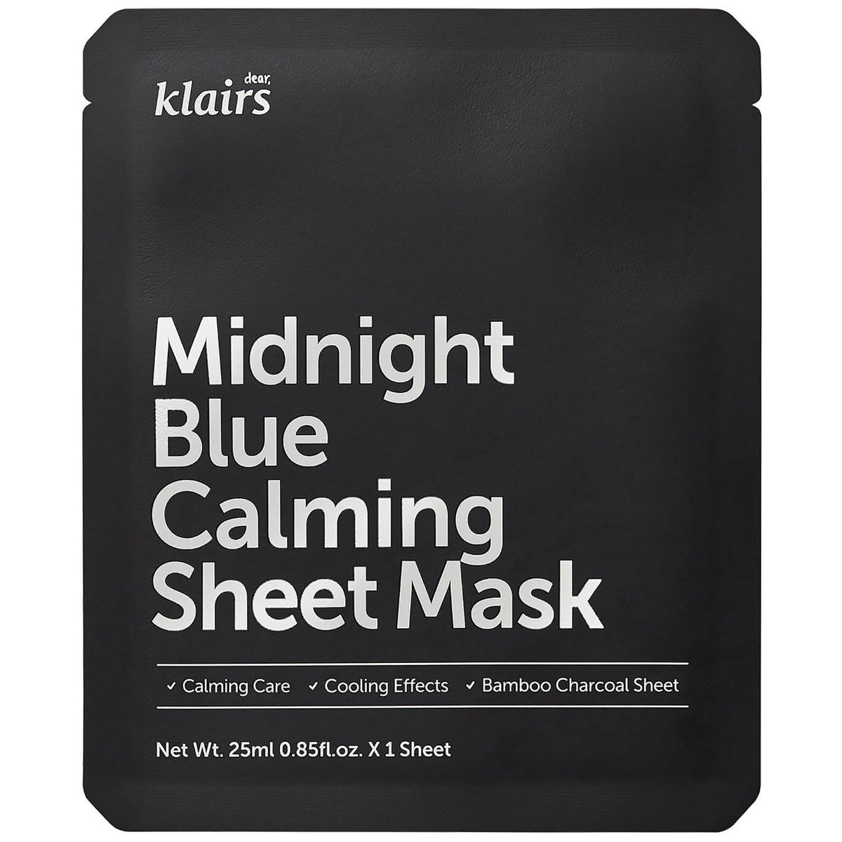 Dear Klairs, Midnight Blue, Beruhigend & kühlend, Gesichtsmaske, Für das Gesicht, 25 ml
