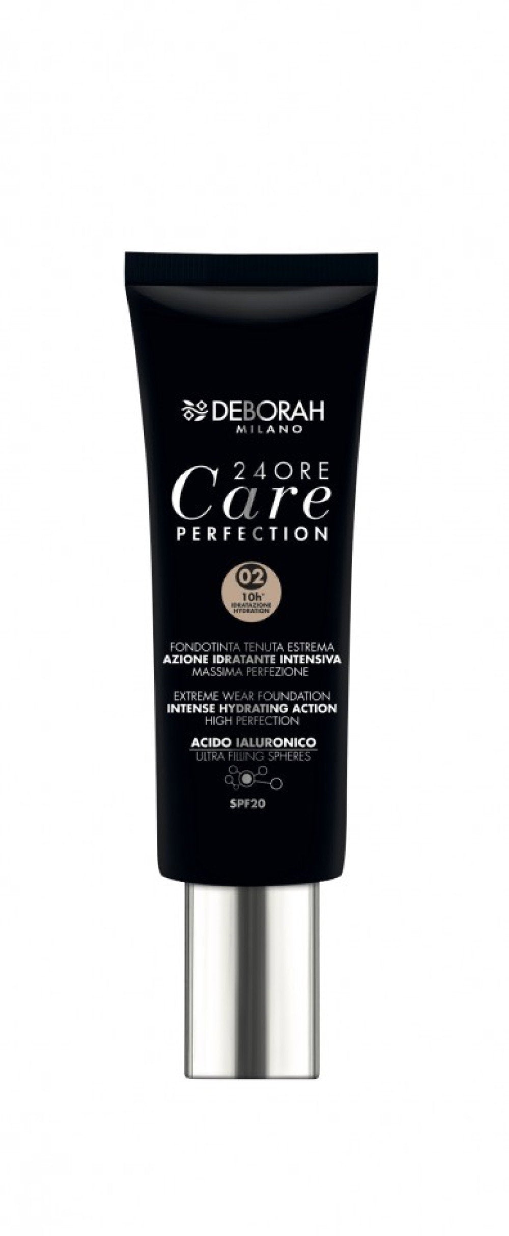Deborah Deborah, 24 Ore Care Perfection, Hydratisierend, Flüssige Grundierung, 02, Beige, SPF 20, 30 ml *Tester