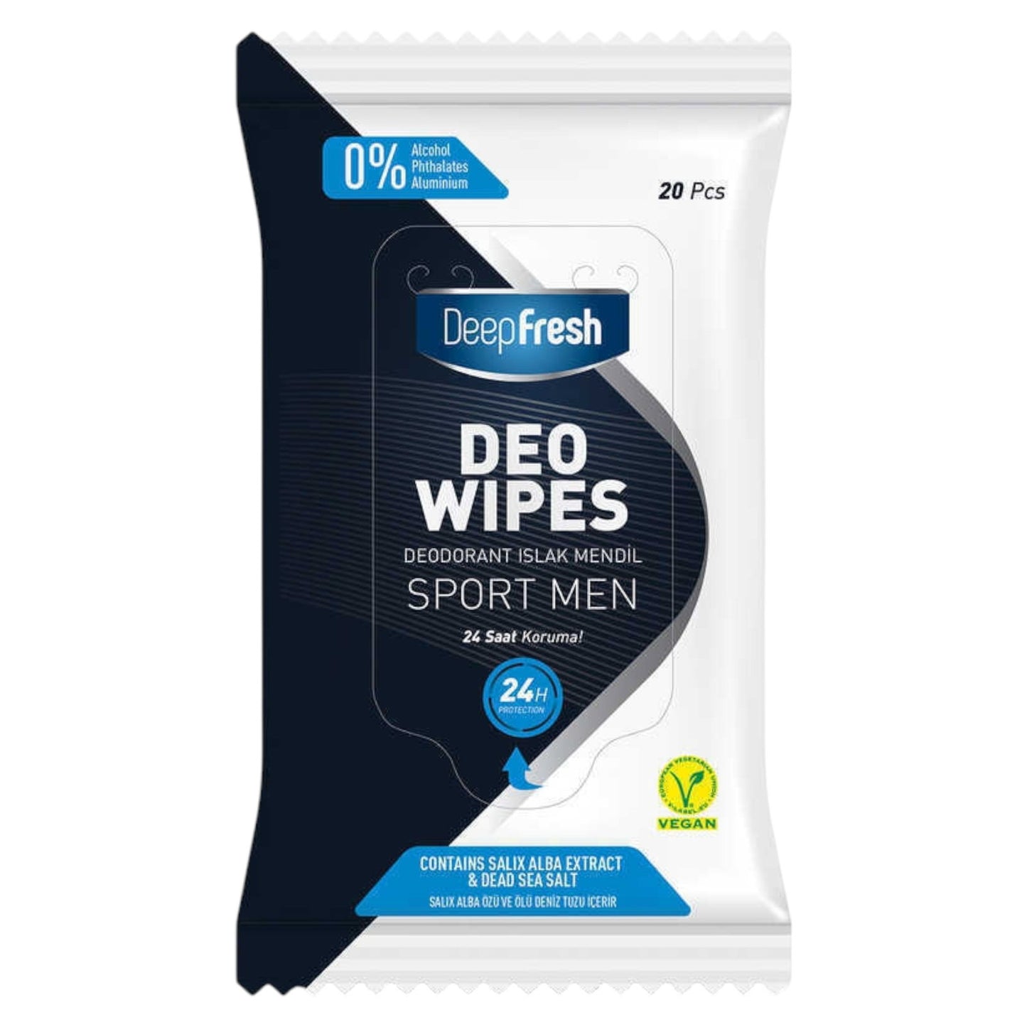 Deep Fresh, Deo Wipes, Reinigungstücher, Achsel, 20 stk, *Tester