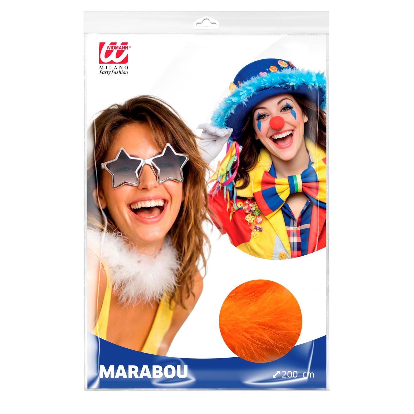 "DEKORATIVE MARABOU" orange - 2 m – Detailansicht