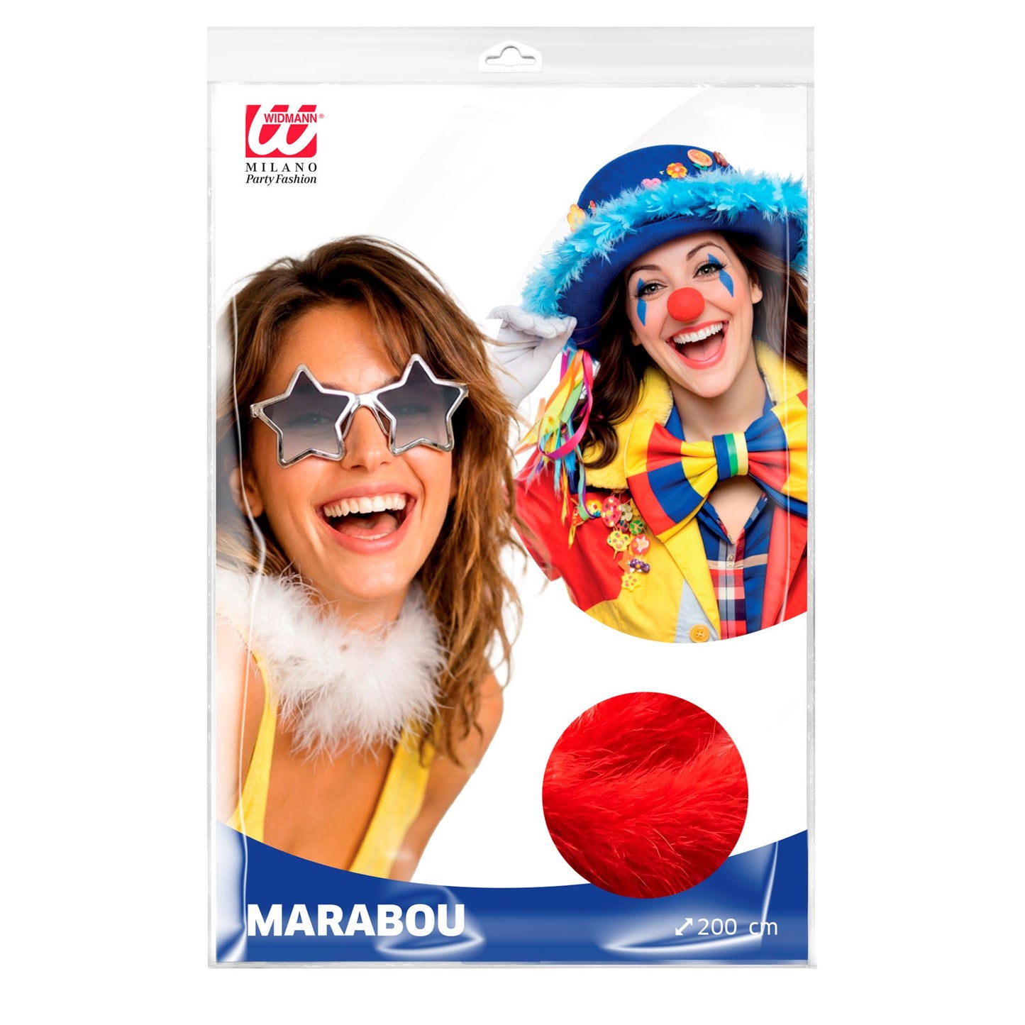 "DEKORATIVE MARABOU" rot - 2 m – Detailansicht