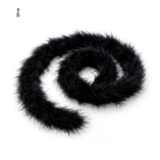 "DEKORATIVE MARABOU" schwarz - 2 m – Vorderansicht