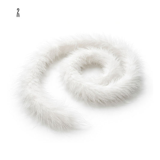 "DEKORATIVE MARABOU" weiß - 2 m – Vorderansicht