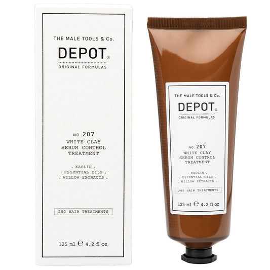 Depot Depot, 200 Hair Treatments No. 207, Kaolin, Kopfhautbehandlungs-Crememaske, Zur Regulierung von übermäßigem Talg, 125 m