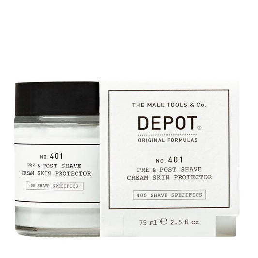 Depot Depot, 400 Shave Specifics No. 401, Beruhigend, Rasiercreme vor und nach der Rasur, 75 ml Regular