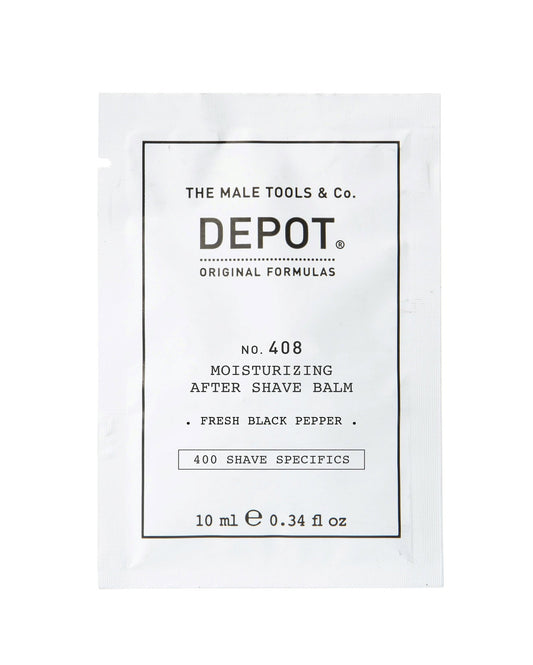 Depot Depot, 400 Shave Specifics No. 408, Frischer schwarzer Pfeffer, Feuchtigkeitsspendend, After-Shave Balsam, 10 ml Regula