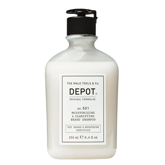 Depot Depot, 500 Beard & Mustache Specifics No. 501, Provitamin B5, Bartshampoo, Feuchtigkeitsspendend und klärend, 250 ml Re