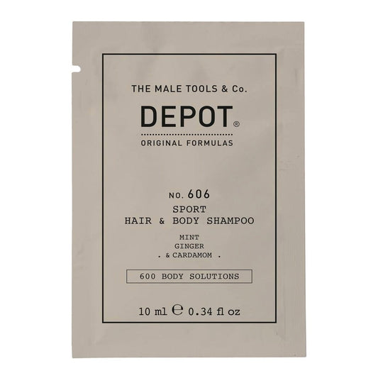 Depot Depot, 600 Body Solutions No. 606, Duschgel & Shampoo 2-in-1, Botanischer Komplex, 10 ml Regular