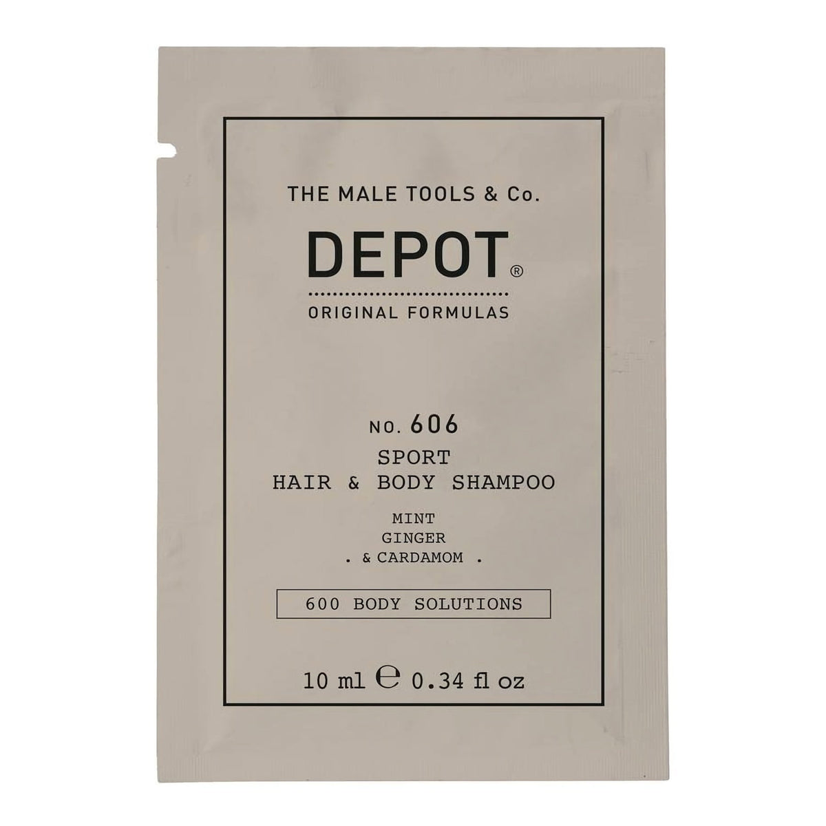Depot, 600 Body Solutions No. 606, Duschgel & Shampoo 2-in-1, Botanischer Komplex, 10 ml