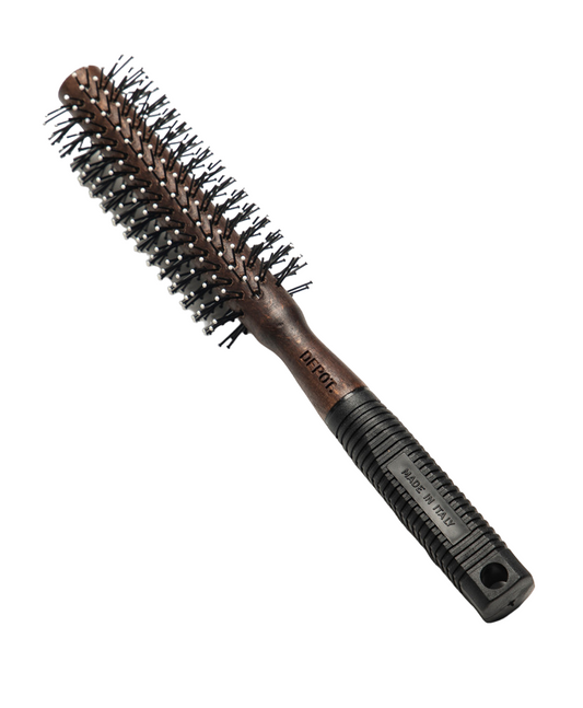 Depot Depot, Accessories No. 724, Rund, Haarbürste, Schwarz/Braun, Größe S, Zum Stylen Regular