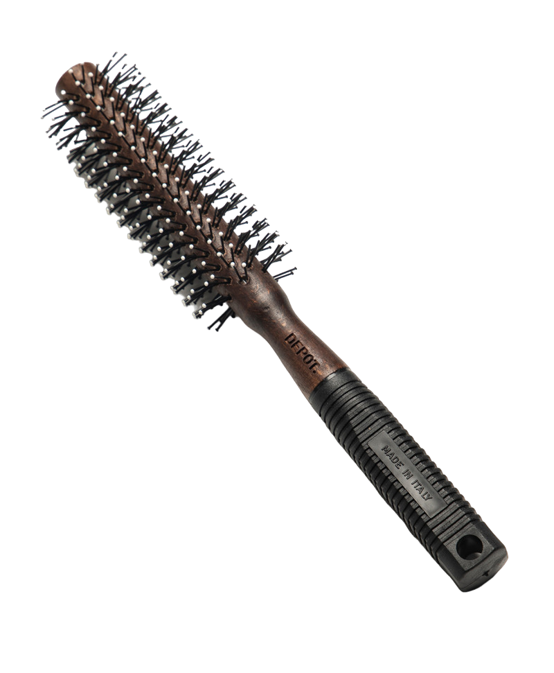 Depot, Accessories No. 724, Rund, Haarbürste, Schwarz/Braun, Größe S, Zum Stylen