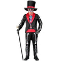 "DIA DE LOS MUERTOS" (Frack mit Hemd, Hose, Hut, Maske) – Vorderansicht
