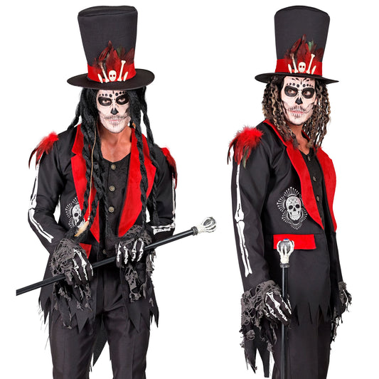 "DIA DE LOS MUERTOS" (Jacke mit Weste, Hut) – Vorderansicht