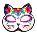 "DIA DE LOS MUERTOS KATZENMASKE KINNLOS AUS STOFF" – Vorderansicht
