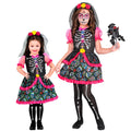 "DIA DE LOS MUERTOS" (Kleid, Kopfschmuck) – Vorderansicht
