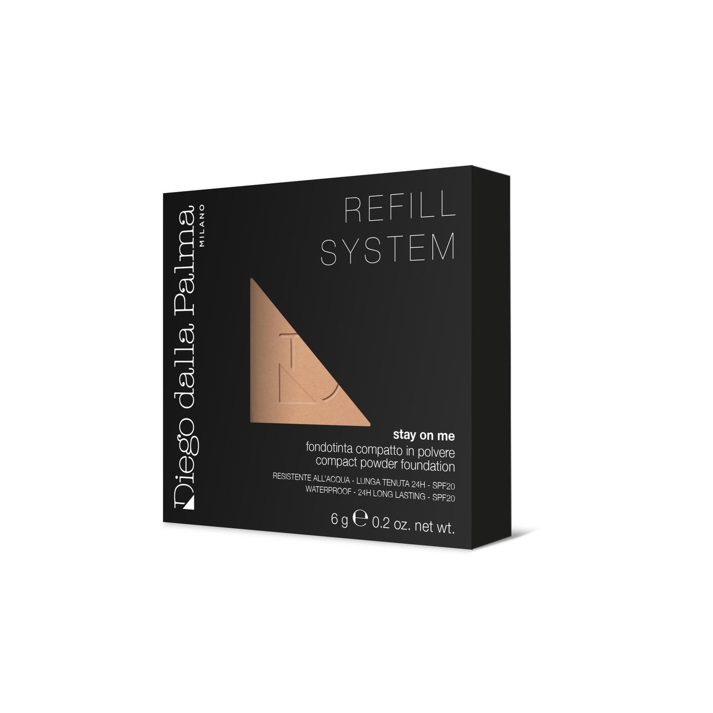 Diego Dalla Palma, Stay On Me, Langlebig, Kompakt-Foundation, 54, Keks, SPF 20, Nachfüllen, 6 g