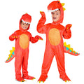 "DINOSAURIER" (Overall, Kapuze mit Kopf, Handschuhe) – Vorderansicht