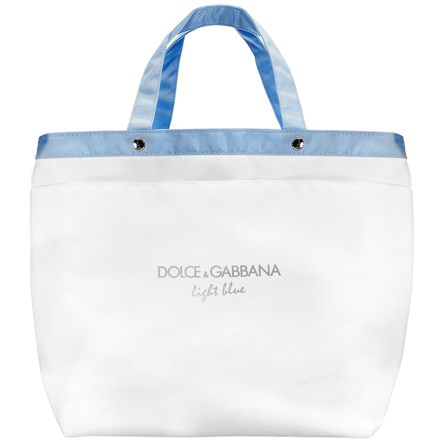 Dolce & Gabbana, Light Blue, Polyester, Textiltasche, Tote Bag, White and Blue, Für Frauen, *GWP