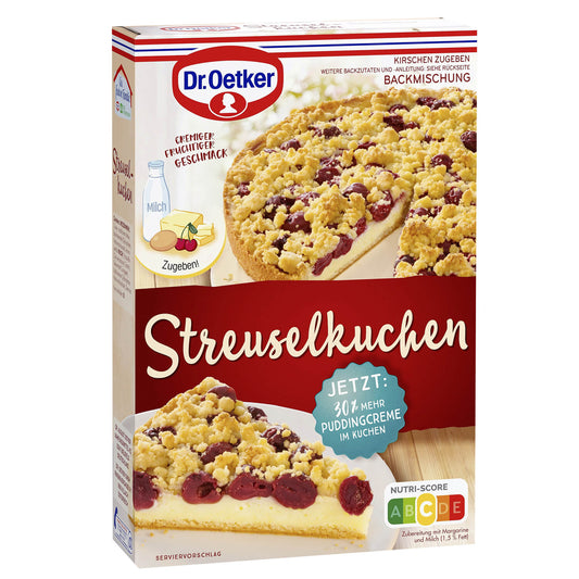 Dr Oetker Streuselkuchen Backmischung – Produktansicht