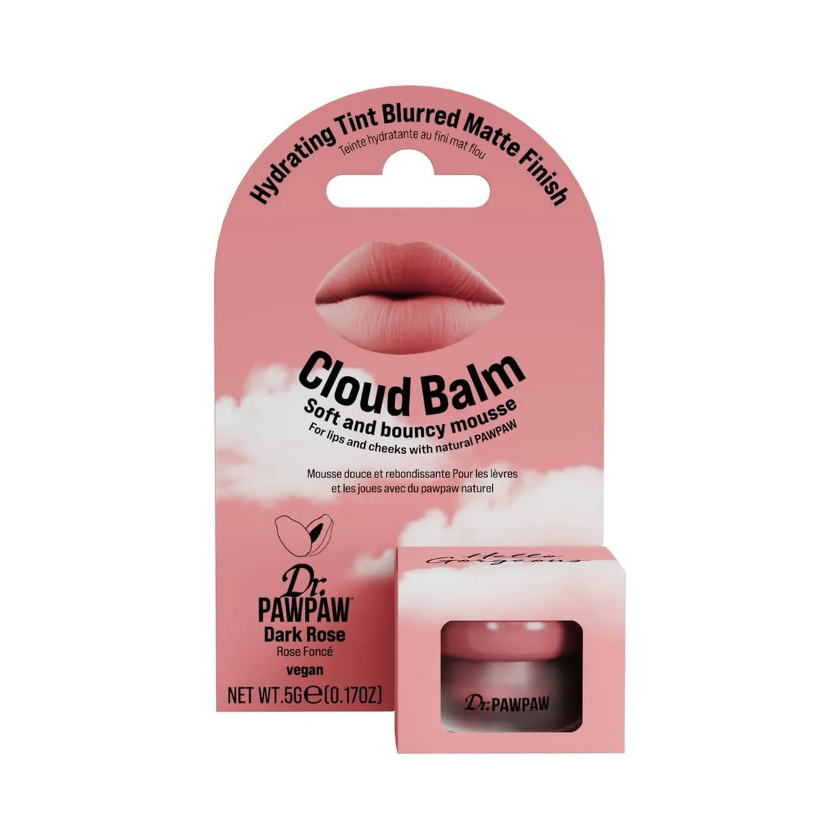Dr. PawPaw, Cloud Balm, Matte & Smoothing, Creme-Rouge, Dark Rose, 5 g