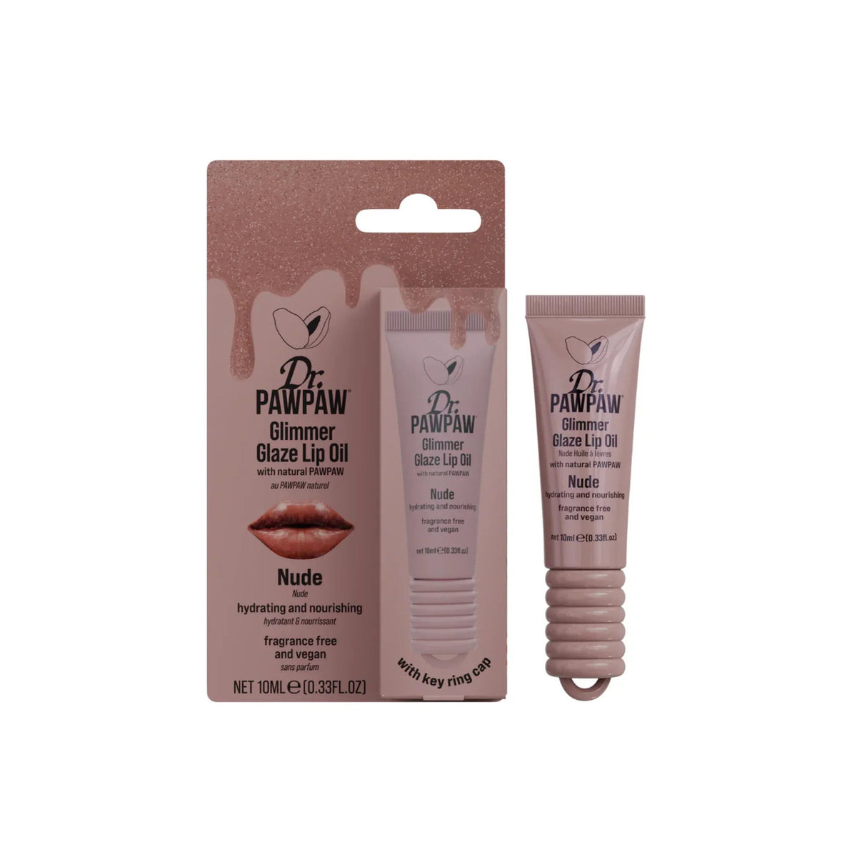 Dr. PawPaw, Glimmer Glaze, Hydrating & Glow, Lippenöl, Nackt, 10 ml