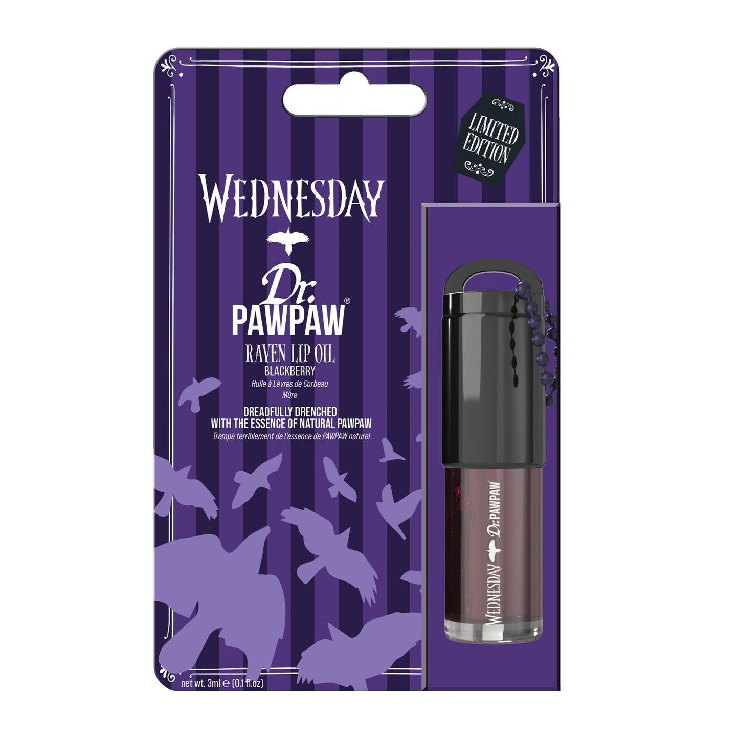 Dr. PawPaw, Wednesday, Vegan und tierversuchsfrei, Glänzend, Lippenöl, Brombeere, 3 ml