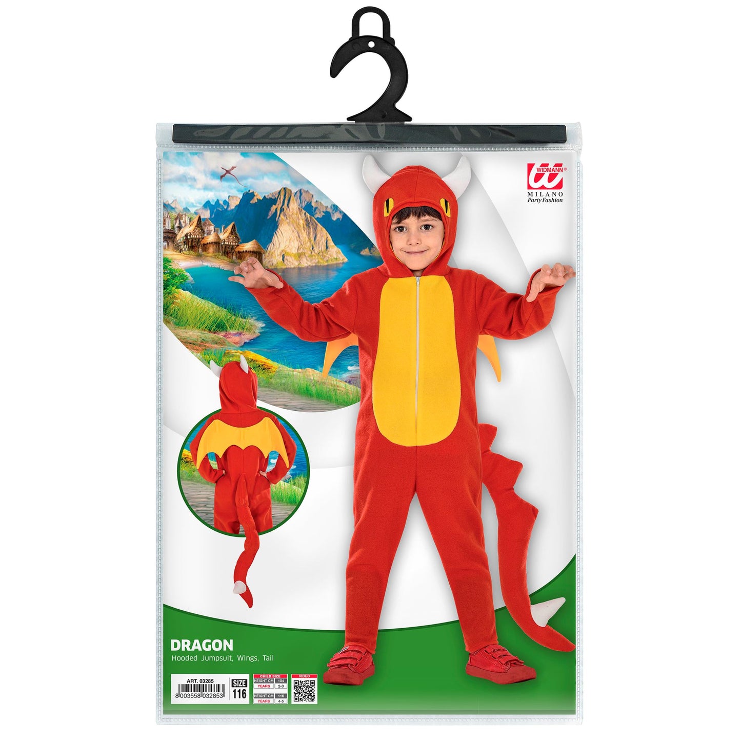 "DRACHE" (Overall mit Kapuze, Flügel, Schwanz) – Ansicht 4