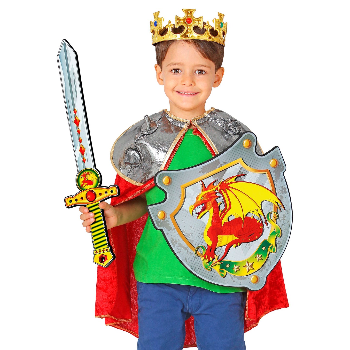 "DRACHENRITTER SCHWERT & SCHILD" aus weichem Schaumstoff - Schwert 52 cm, Schild 33 x 35 cm – Ansicht 5