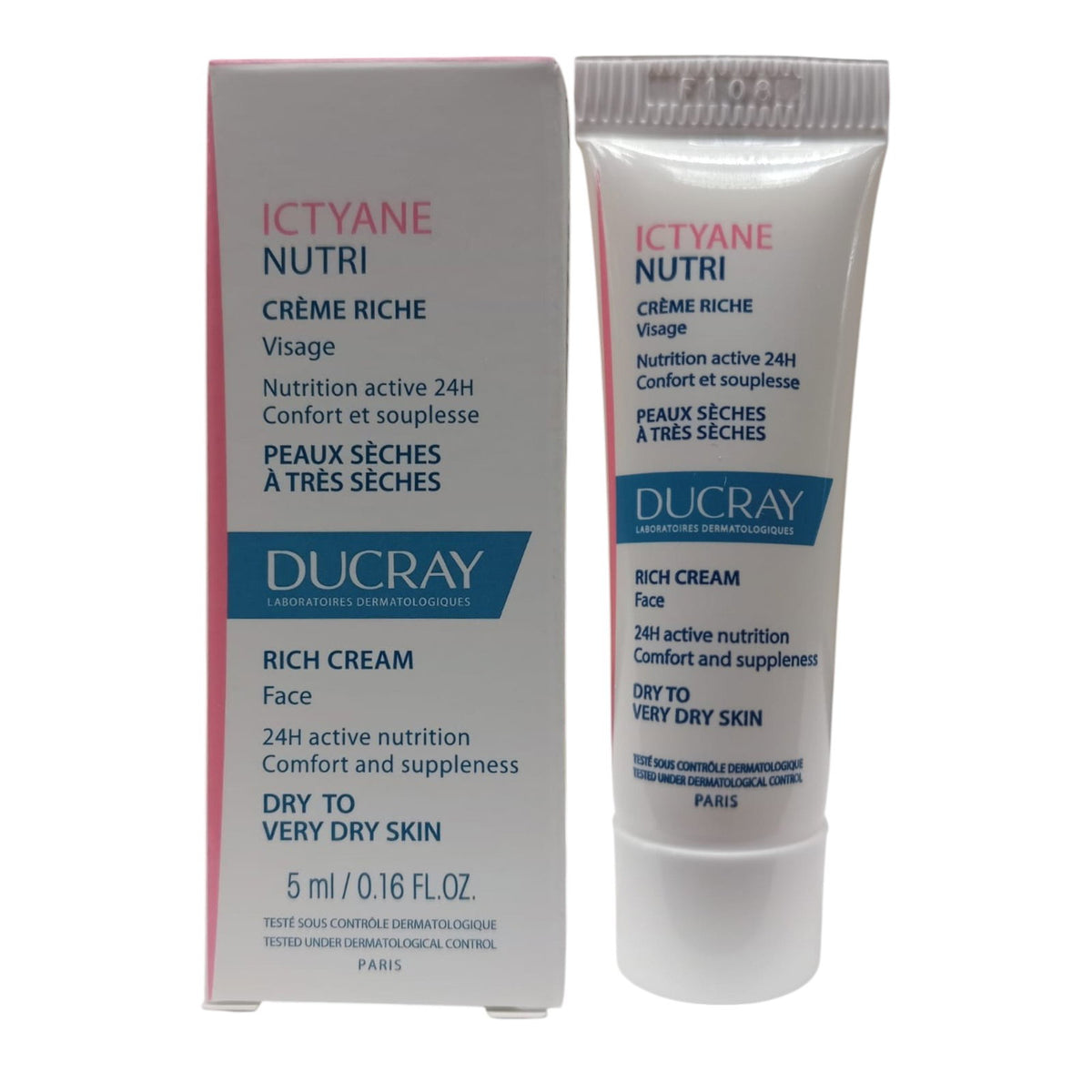 Ducray, Ictyane Nutri, Hydratisierend, Reinigungspeeling, Für das Gesicht, 5 ml *Muster