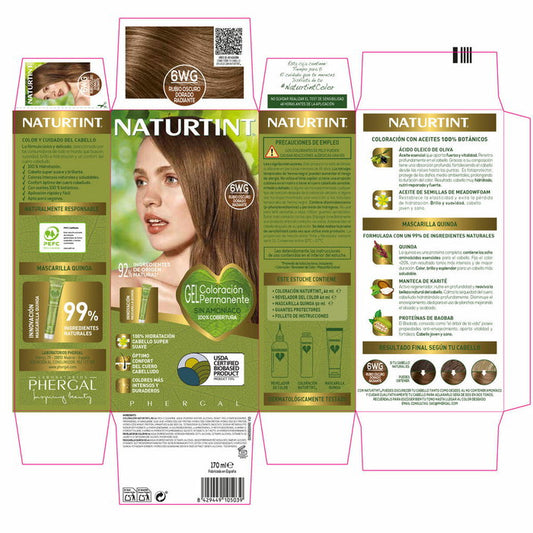 Naturtint Tinte Sin Amoniaco 6Wg-Rubio Oscuro Dorado Radiante 170 ml