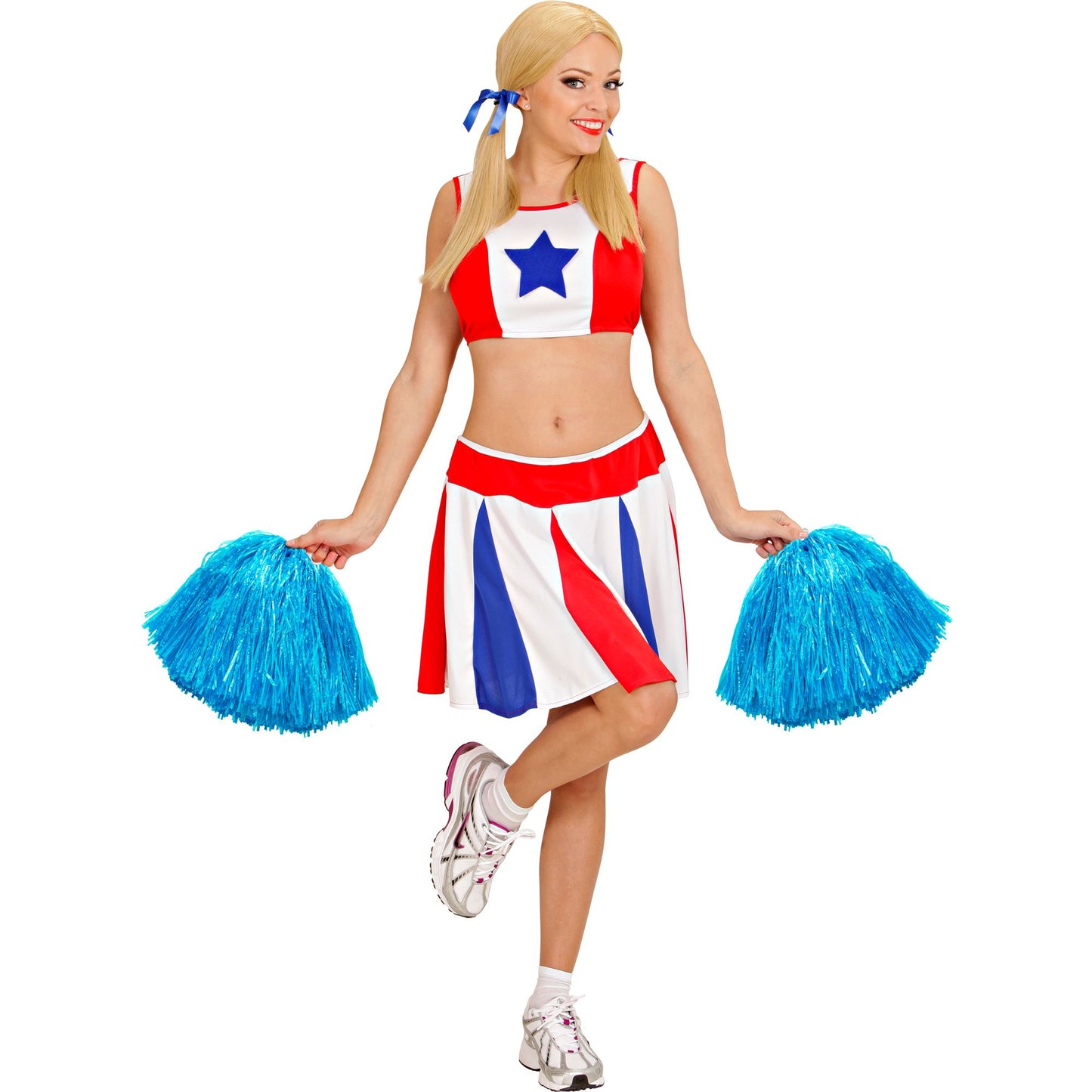 "EINFARBIGE POM POM" blau – Detailansicht