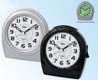 ELITE SVEGLIA ANALOGICA NERA / BLACK ALARM CLOCK ST 4600B Analoguhr Armbanduhr Schwarz