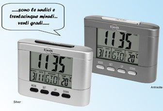 ELITE SVEGLIA DIGITALE PARLANTE ARGENTO / SILVER SPEAKING* DIGITAL ALARM CLOCK (*Italian only) DV 290S Alarm - Multifunction Armbanduhr Silber