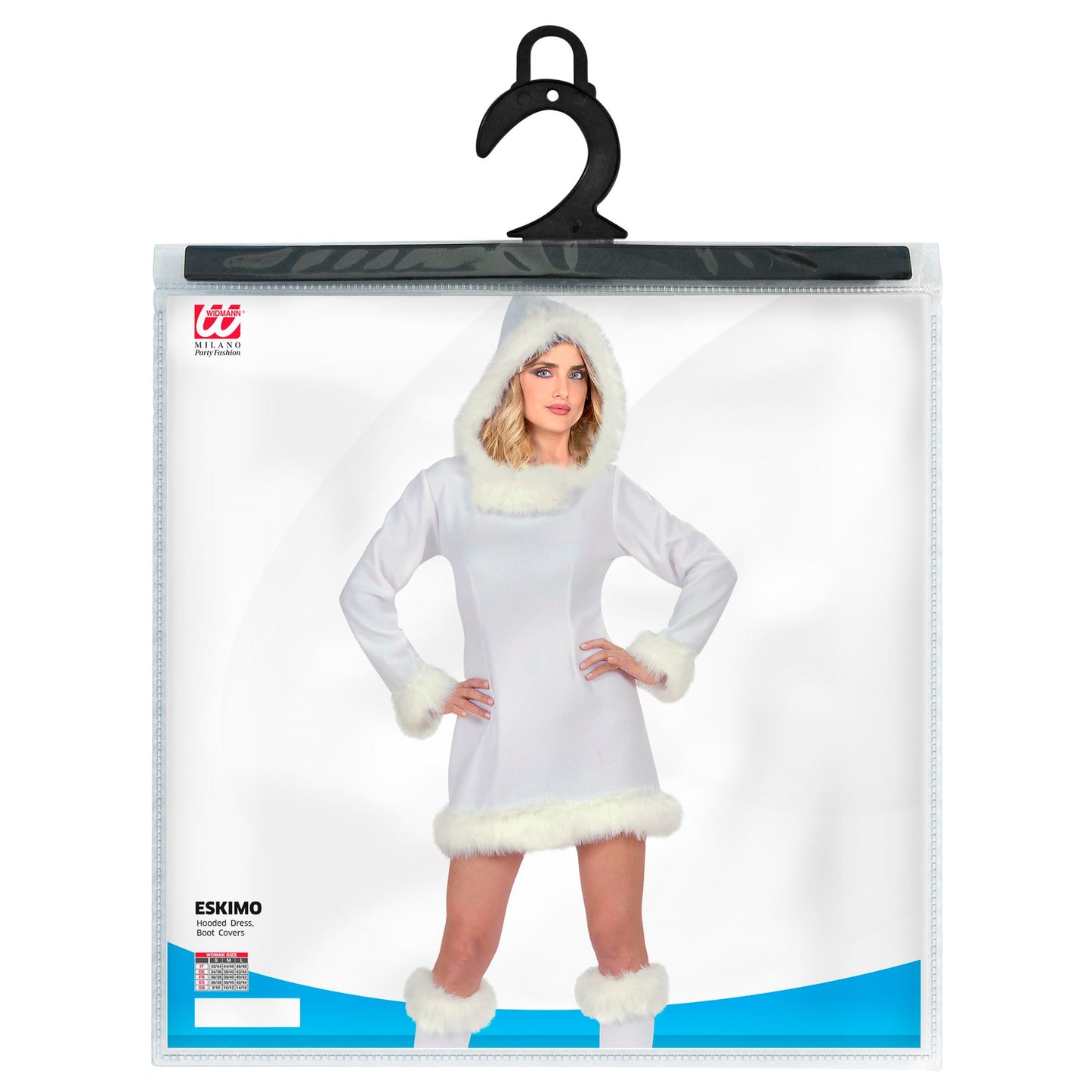 "ESKIMO" (Kleid mit Kapuze und Stiefelüberzieher mit Plüsch) – Ansicht 4