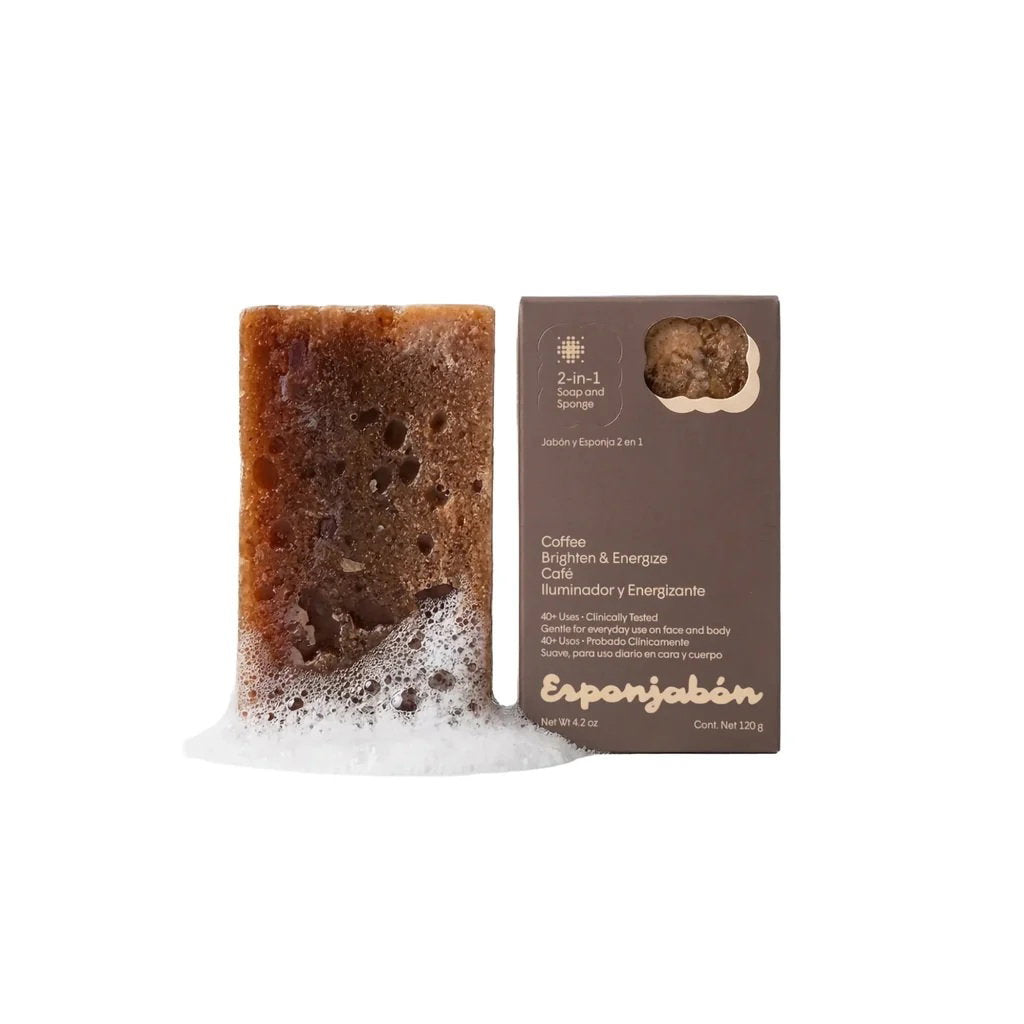 Esponjabon, Coffee, Sebumregulierend, Seife und Schwamm 2-in-1, 120 g