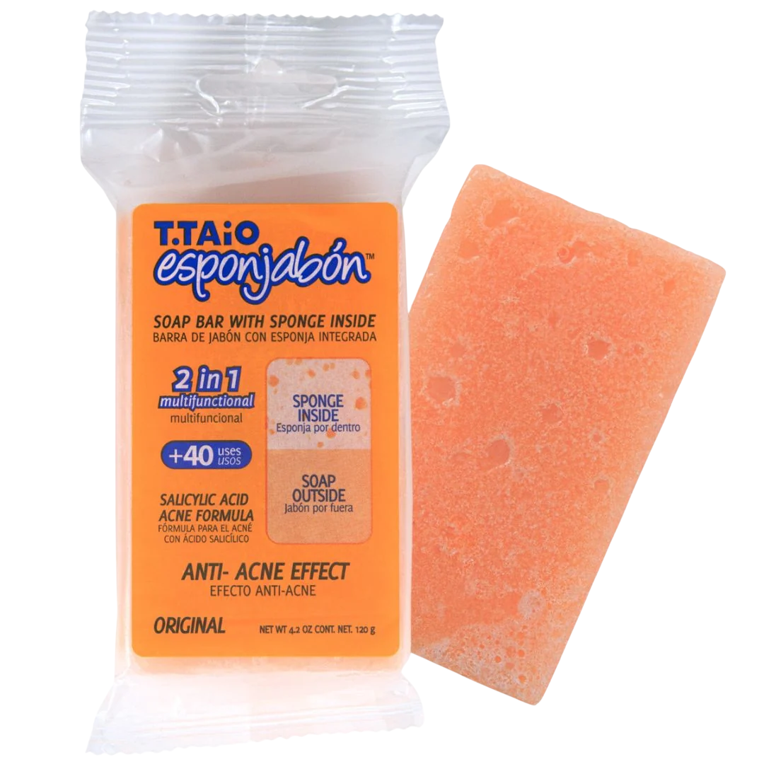 Esponjabon, Esponjabon, Anti-Akne, Seife und Schwamm 2-in-1, Für das Gesicht, 120 g