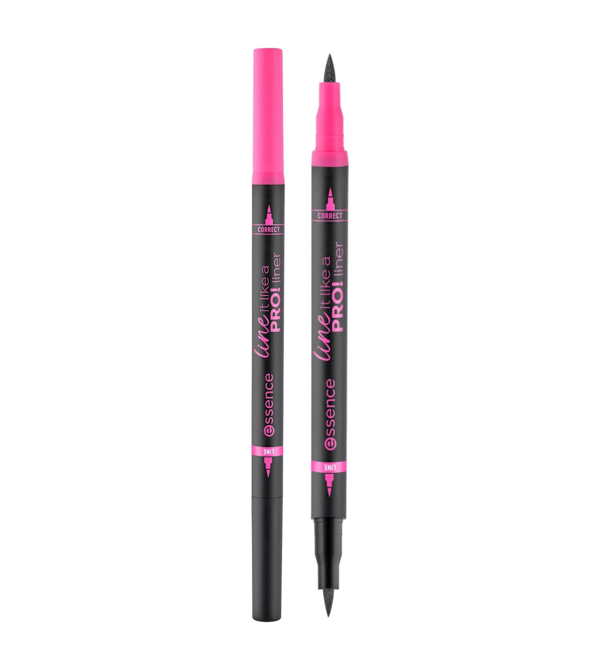 Essence, Line It Like a Pro!, Beidseitig, Flüssiger Eyeliner, 01, Schwarz, 1.2 ml
