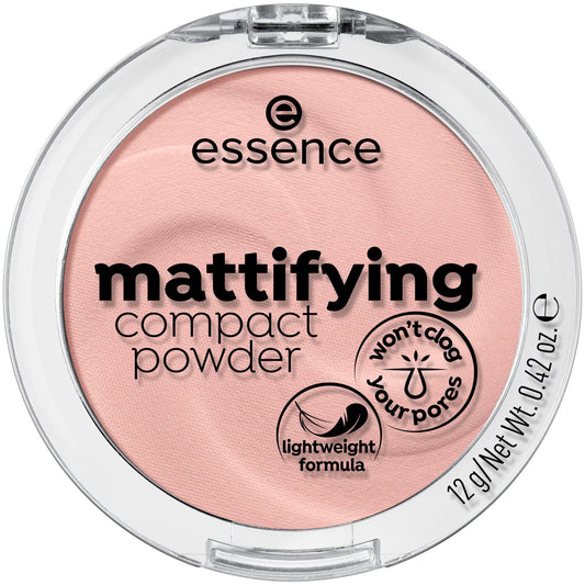 Essence Essence, Mattifying Compact Powder, Mattes Finish, Kompaktpuder, 10, Hellbeige, 12 g Regular