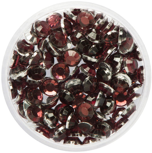 Eulenspiegel Amethyst Glitzersteine 100 Stück Rund Kunststoff - Fasnacht24.ch