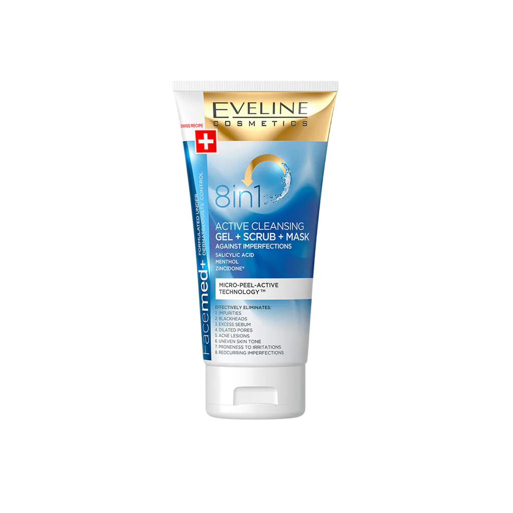 Eveline Cosmetics, Active Epil, Salicylsäure, Beseitigt Unreinheiten, Reinigungsgel, Für das Gesicht, 150 ml *Tester