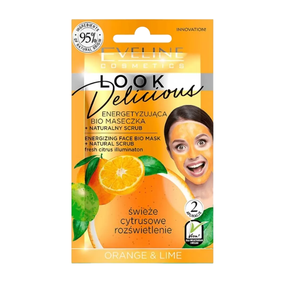 Eveline Cosmetics, Look Delicious, Erleuchtend, Peelingmaske, Wöchentlich, Für das Gesicht, 10 ml