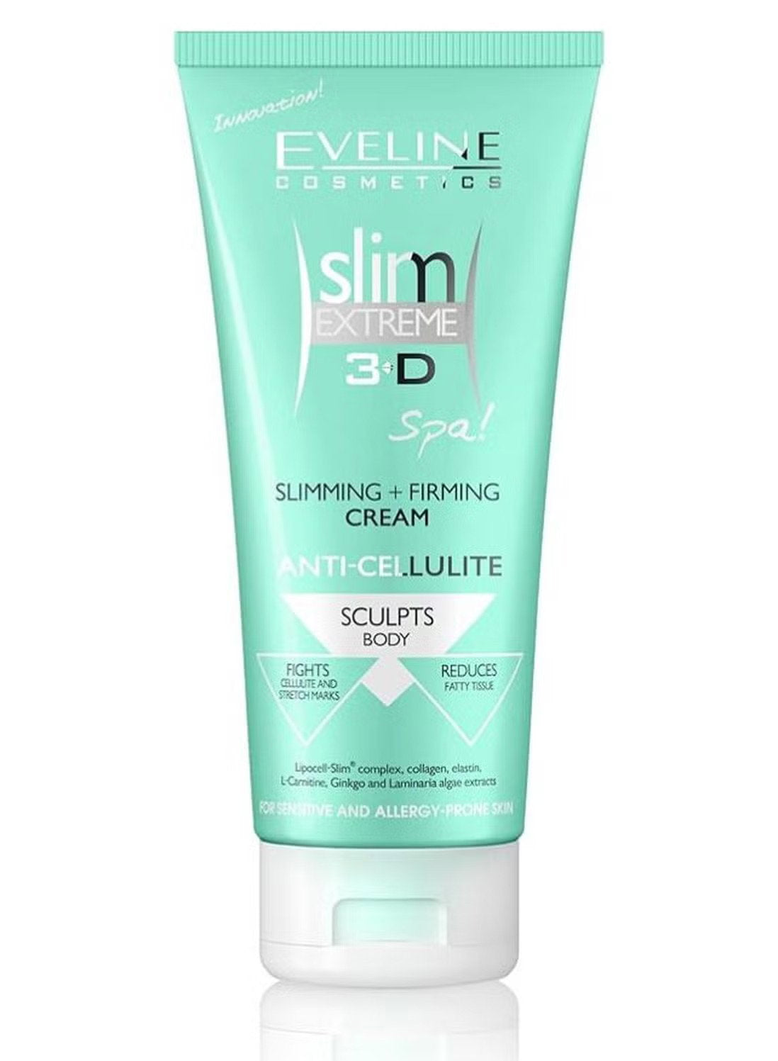 Eveline Cosmetics, Slim Extreme 3D, Anti-Cellulite & Schlankheits, Körpercreme, Legs, buttocks, hips, abdomen, arms, Täglich anwenden, 250 ml