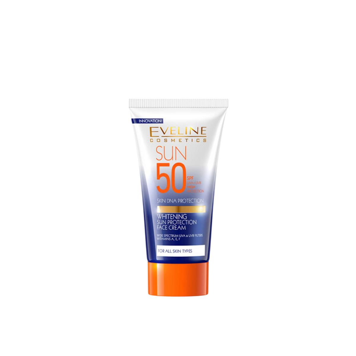 Eveline Cosmetics, Whitening Sun Protection, Hyaluronsäure, Aufhellung, Täglich, Sahne, Für das Gesicht, SPF 50, 50 ml