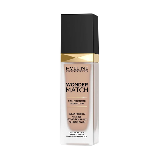 Eveline Cosmetics Eveline Cosmetics, Wonder Match Skin Absolute Perfection, Ölfrei, Flüssige Grundierung, 15, Natürlich, 30 m