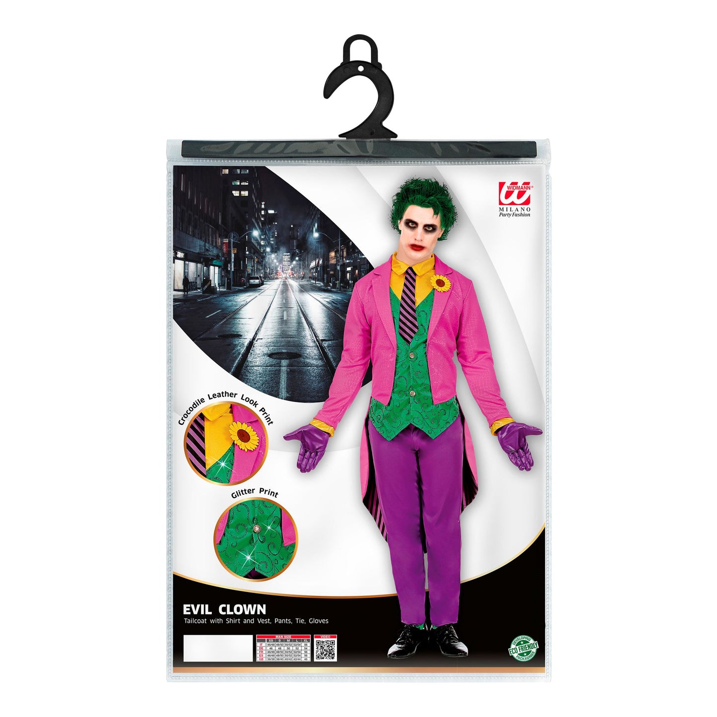 "EVIL CLOWN" (Frack mit Hemd und Weste, Hose, Krawatte, Handschuhe) – Ansicht 5